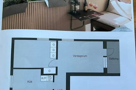 Fräsch 2a med balkong på Gideonsberg